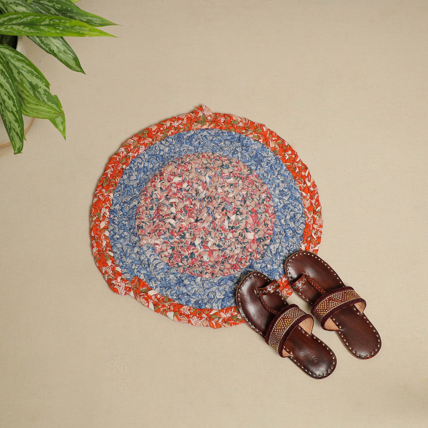 Gudri Hand Braided Recycled Door Mat Online in India