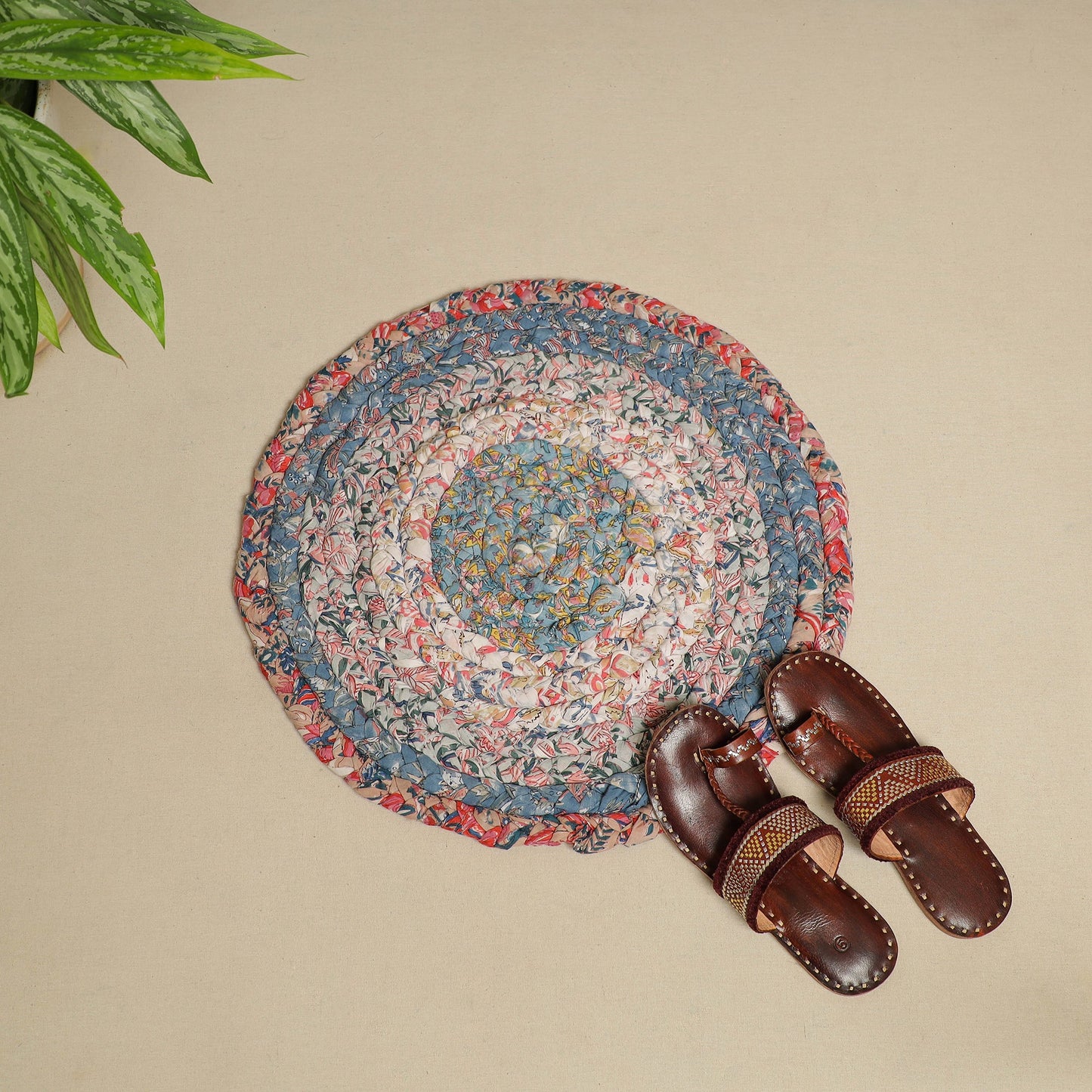 Gudri Hand Braided Recycled Door Mat Online in India