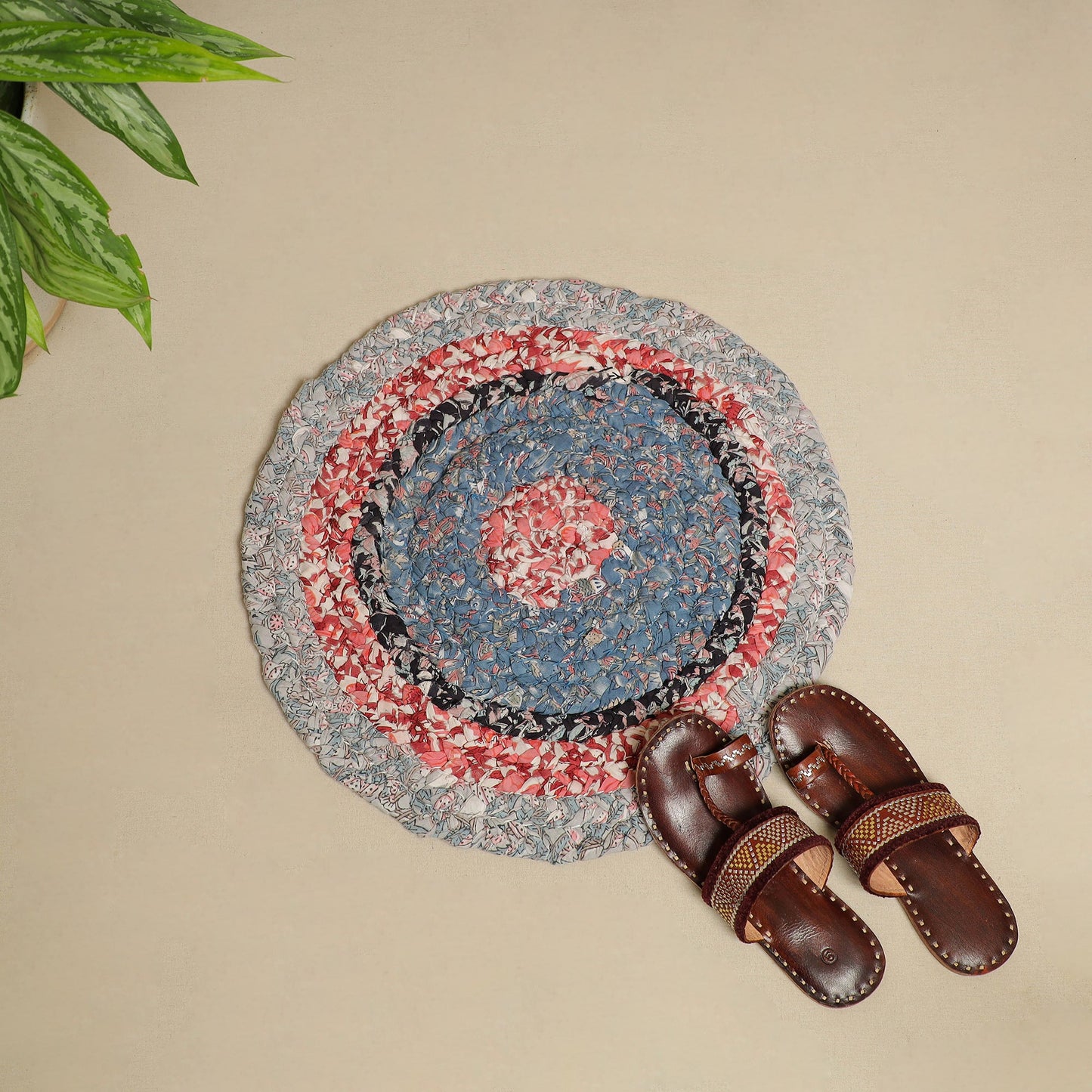 Gudri Hand Braided Recycled Door Mat Online in India