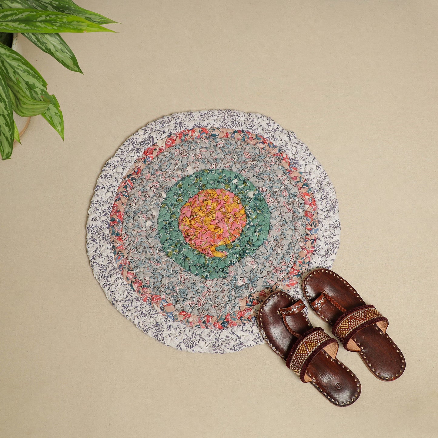 Gudri Hand Braided Recycled Door Mat Online in India