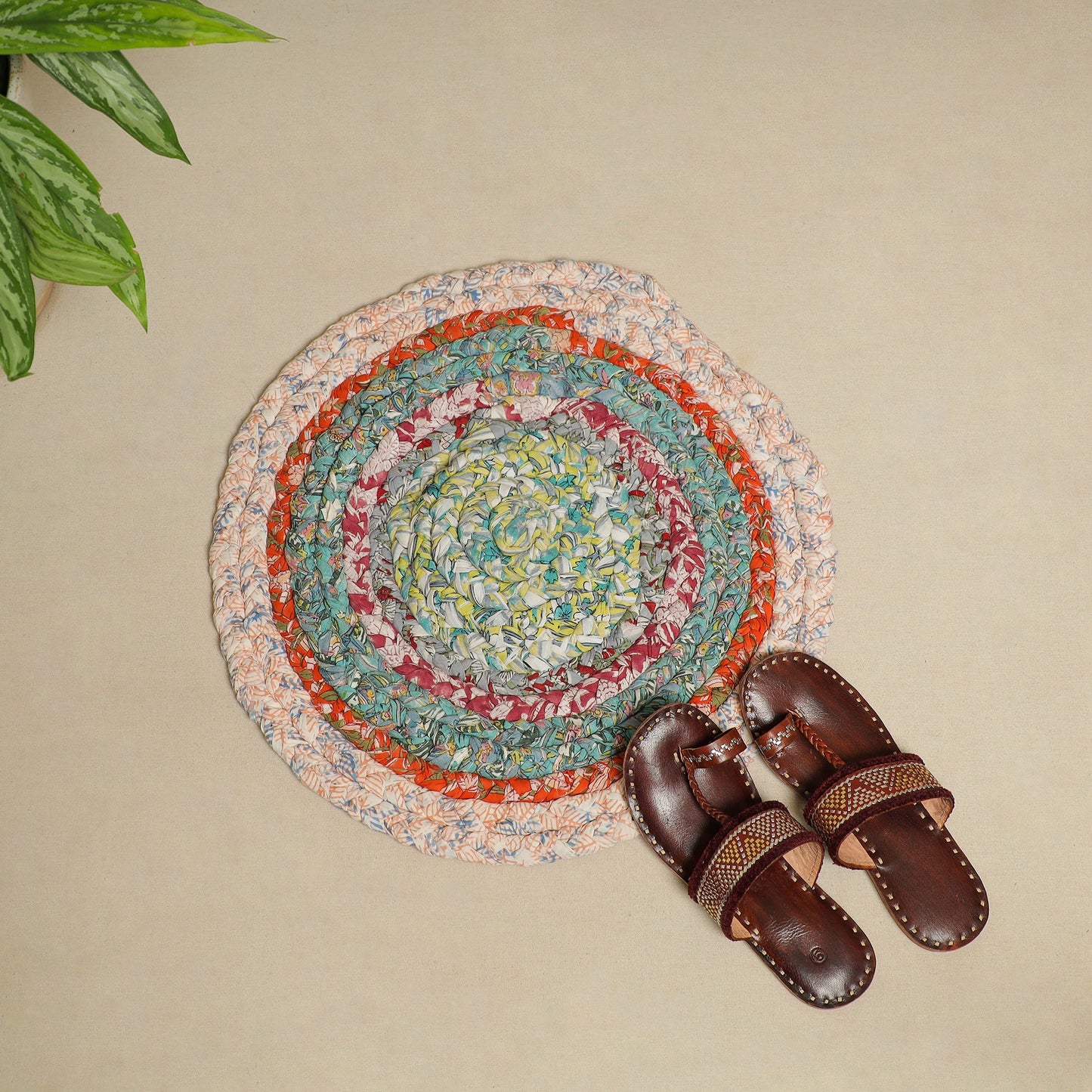 Gudri Hand Braided Recycled Door Mat Online in India