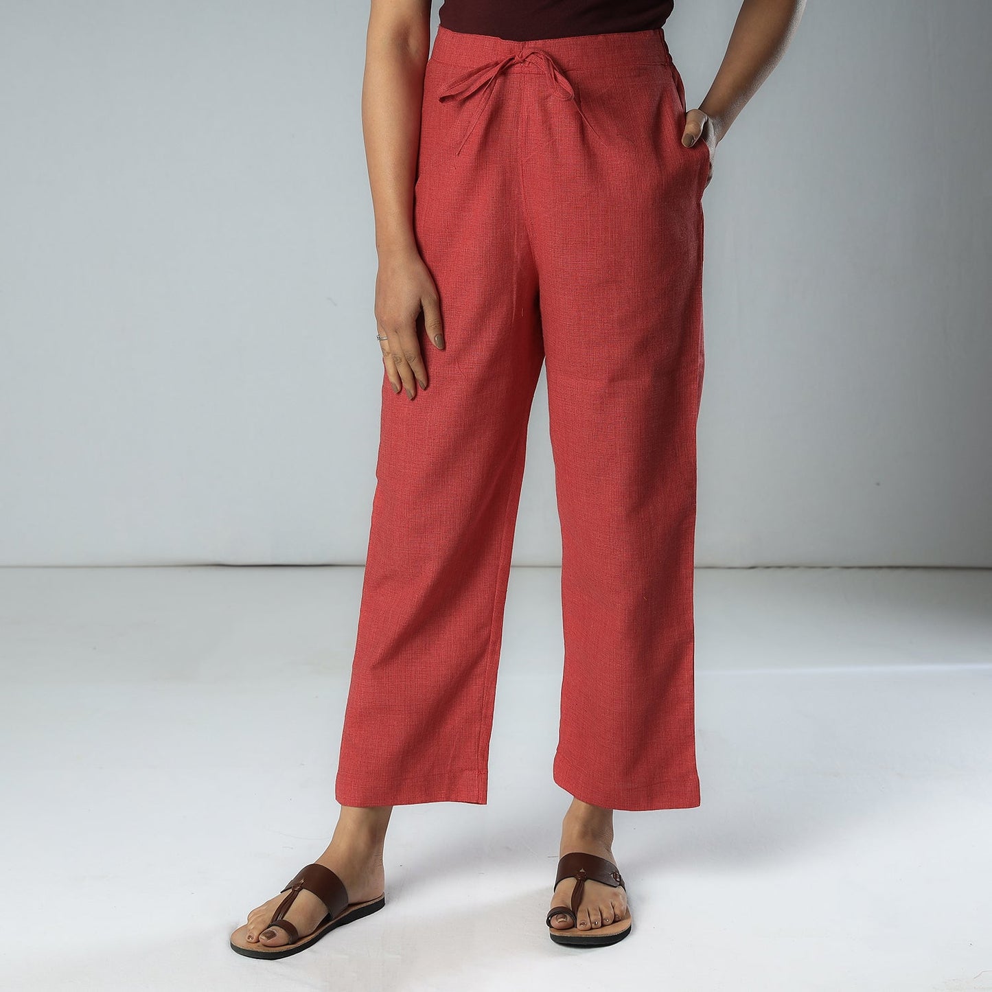 Plain Dyed Cotton Relaxed Fit Pant