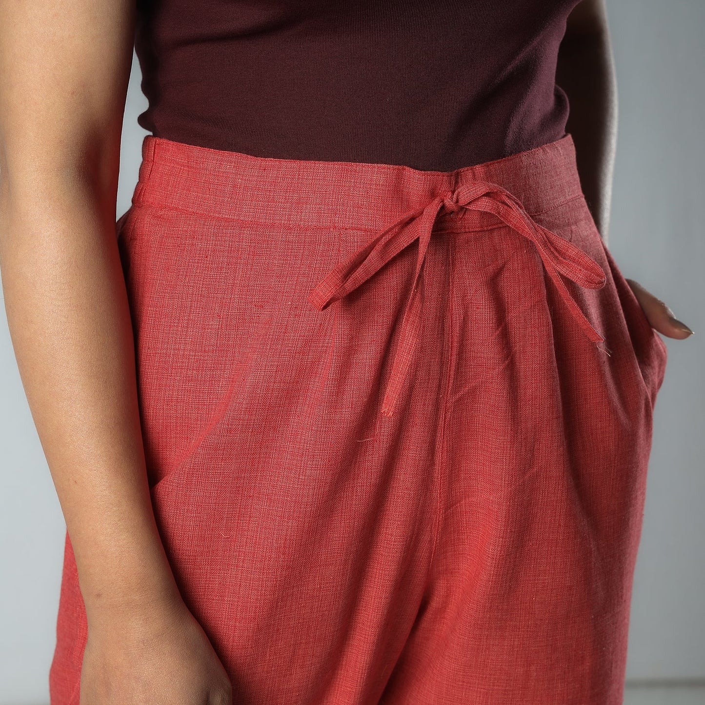 Plain Dyed Cotton Relaxed Fit Pant