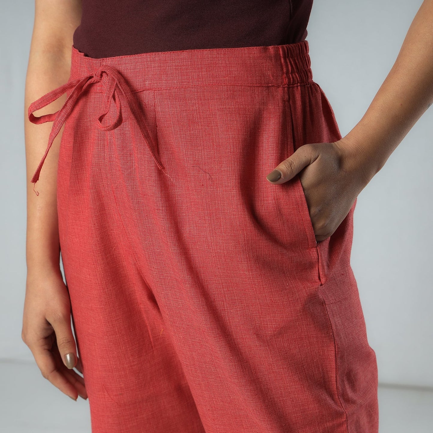Plain Dyed Cotton Relaxed Fit Pant