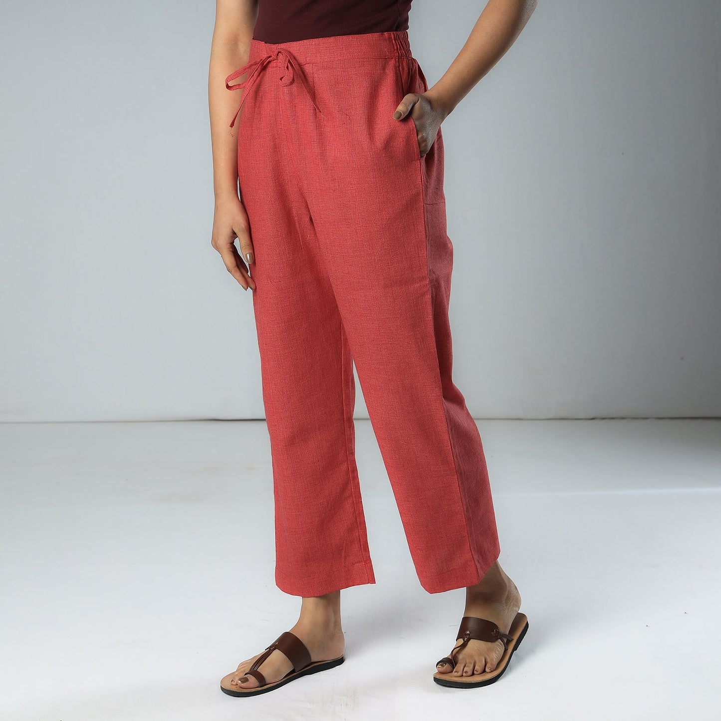 Plain Dyed Cotton Relaxed Fit Pant