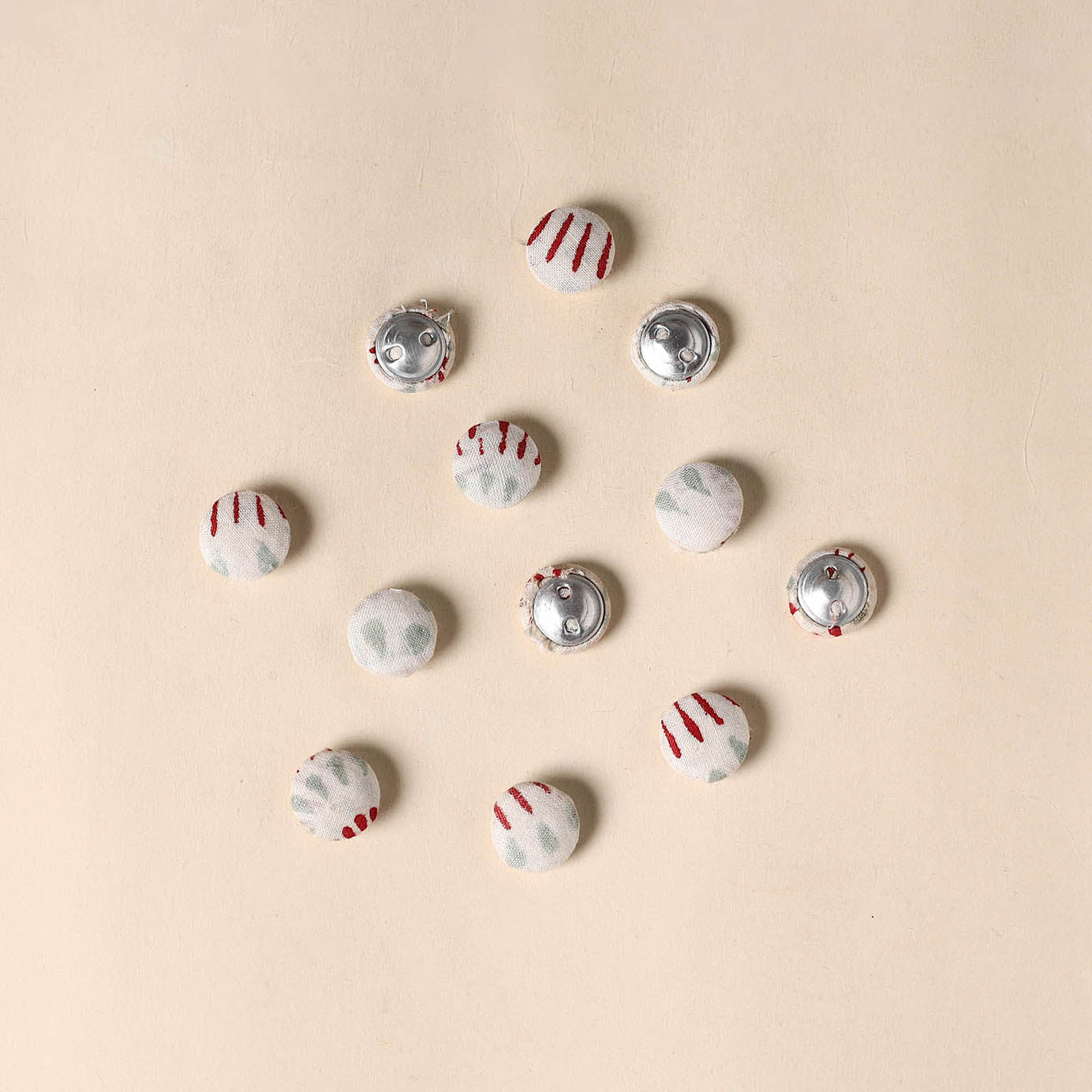 White Handmade Fabric Button Small at iTokri