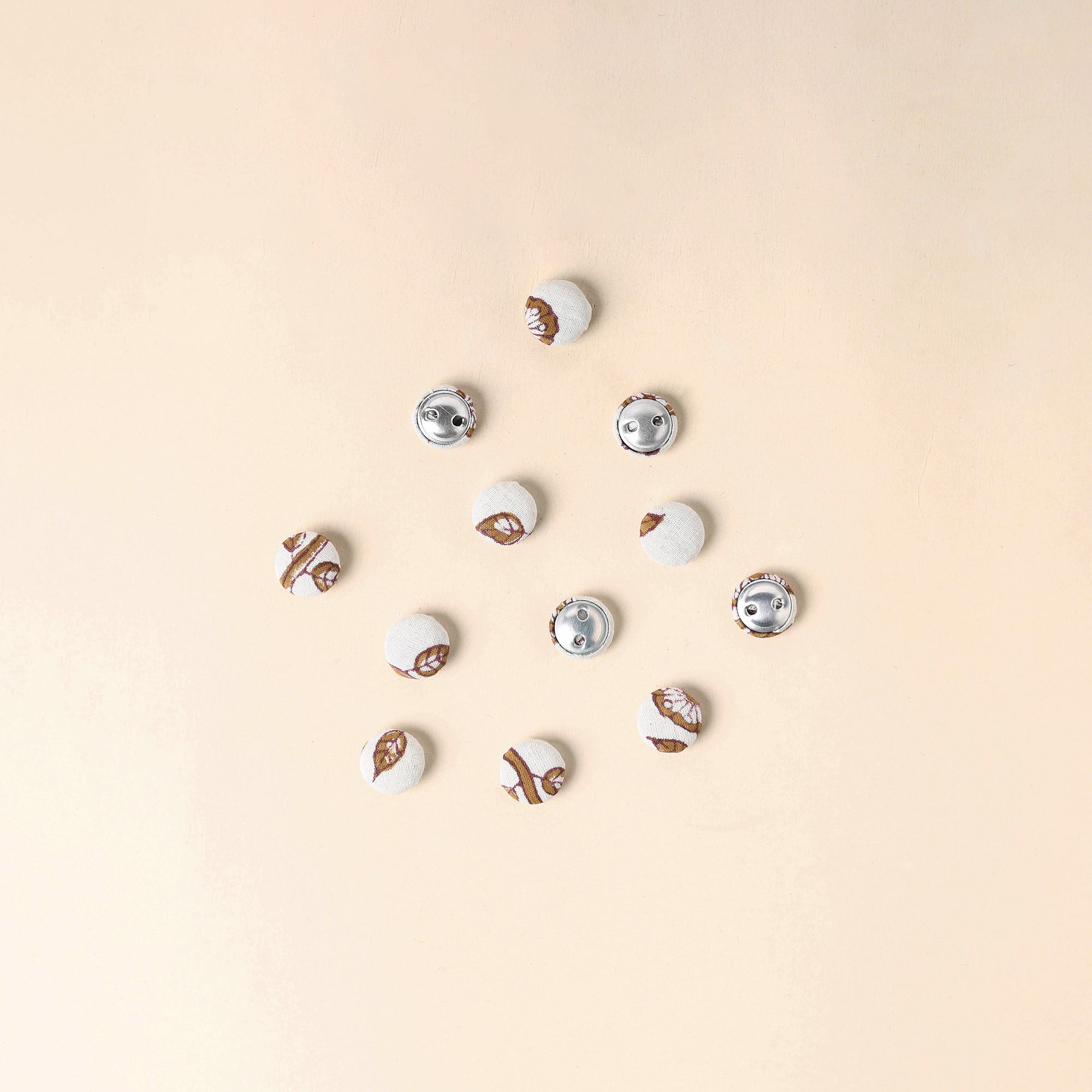 1.5cm Handmade Fabric Button Small (Set Of 12) 22