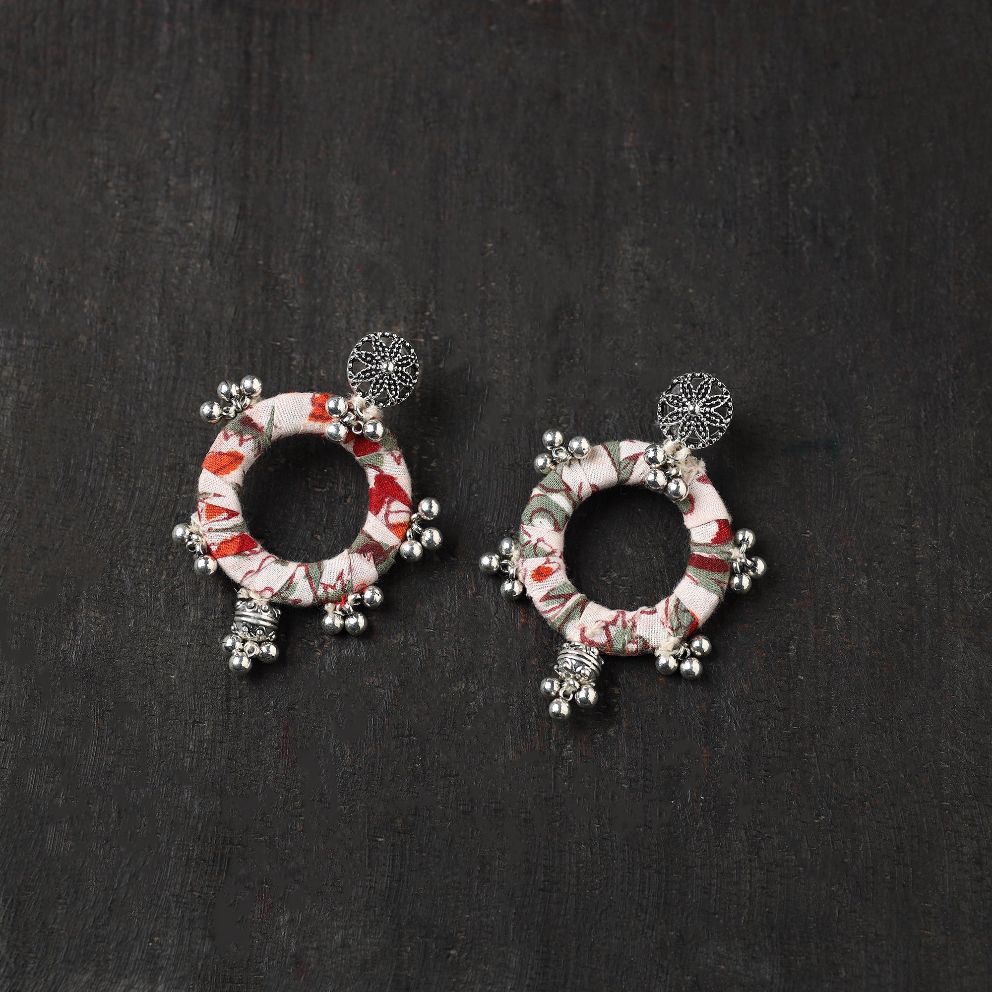Multicolor - Handcrafted Fabart Earrings by Asalkaar main image 1