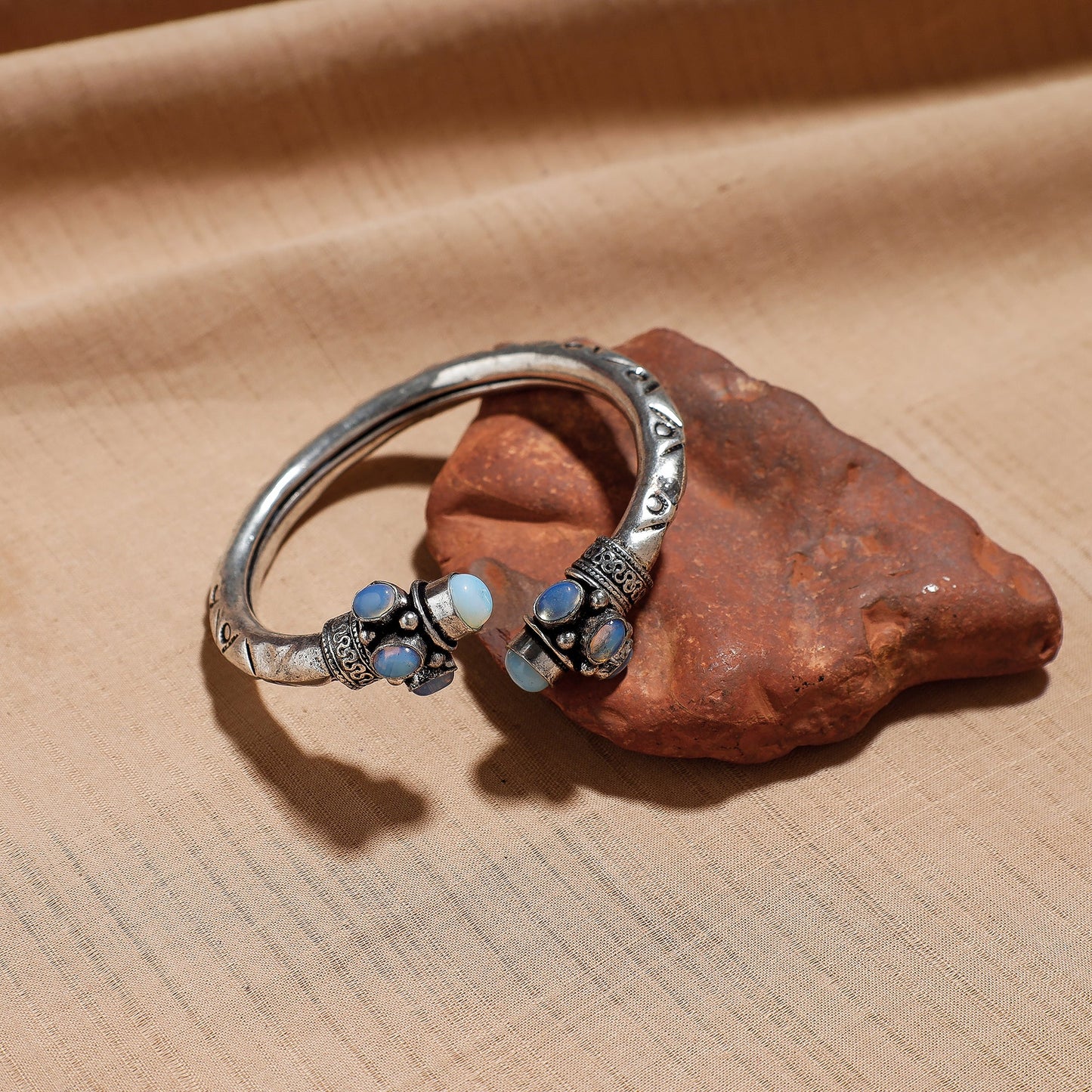 Buy Antique Finish Oxidised German Silver Kada / Bracelet