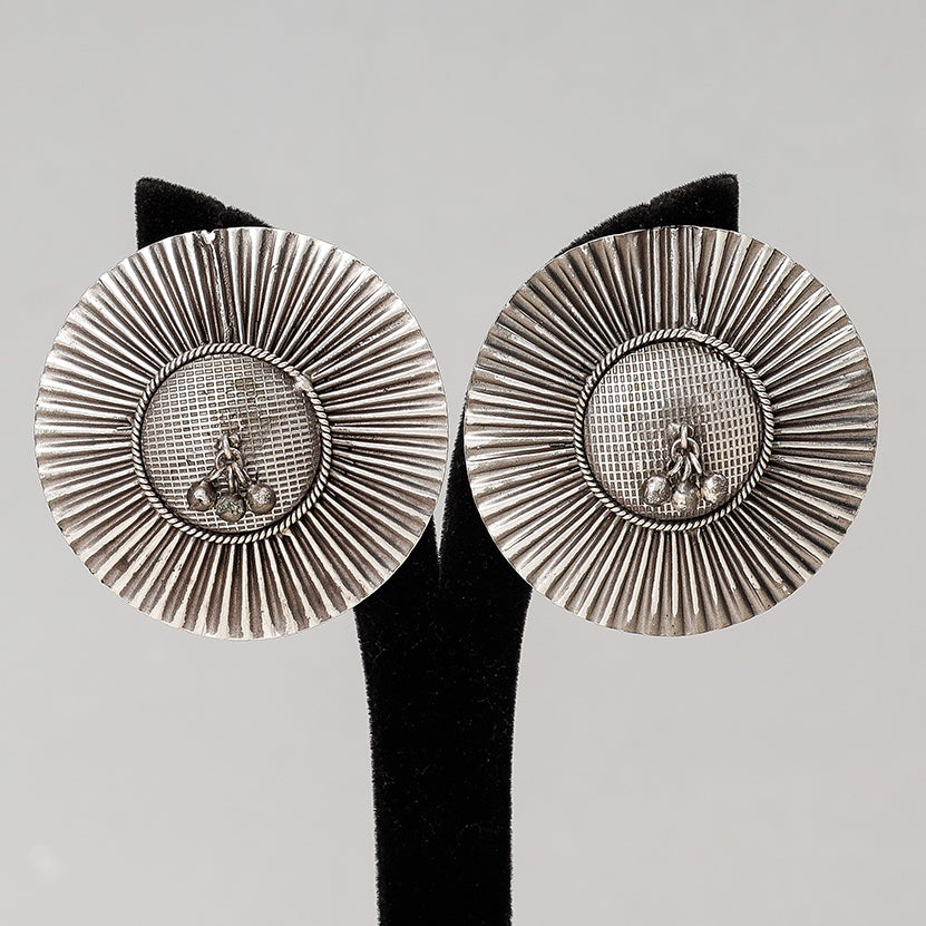 Antique Silver Finish Oxidised Special Brass Base Earrings