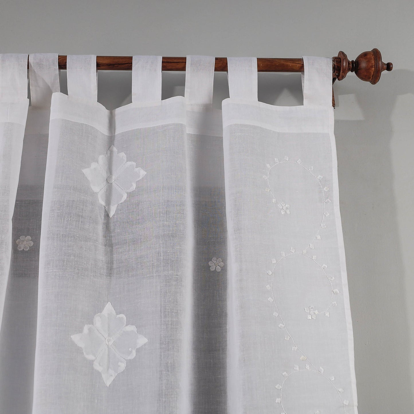 applique cutwork door curtain