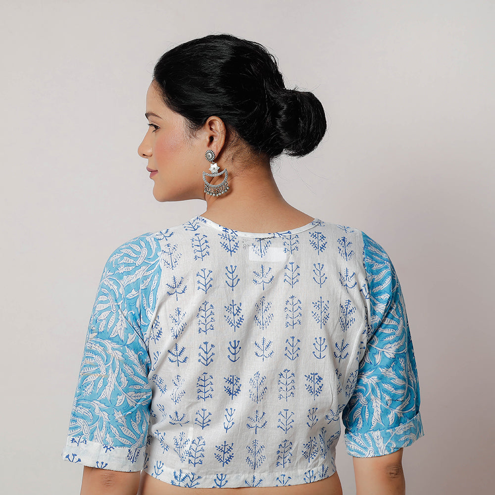 Buy Bagru Dabu Hand Block Printed Cotton Blouse
