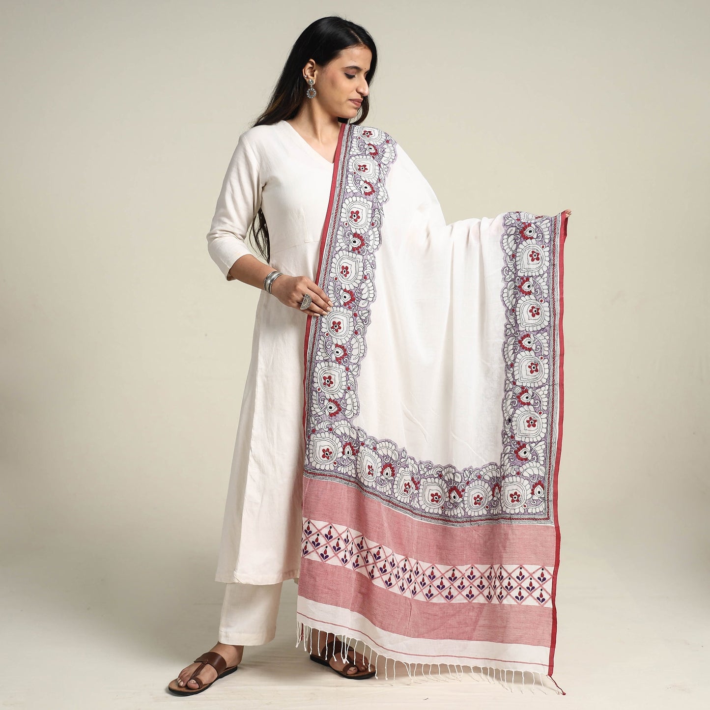 Kantha Embroidery Dupatta