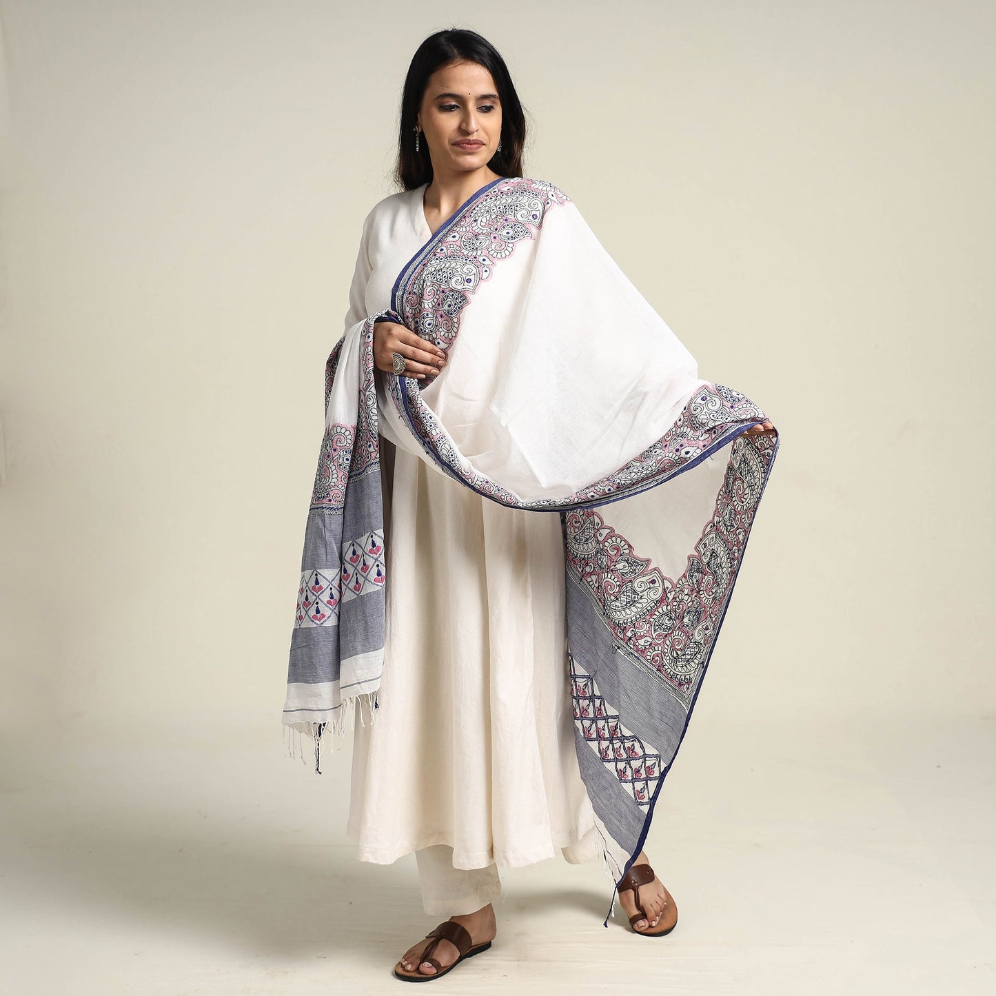 Kantha Embroidery Dupatta