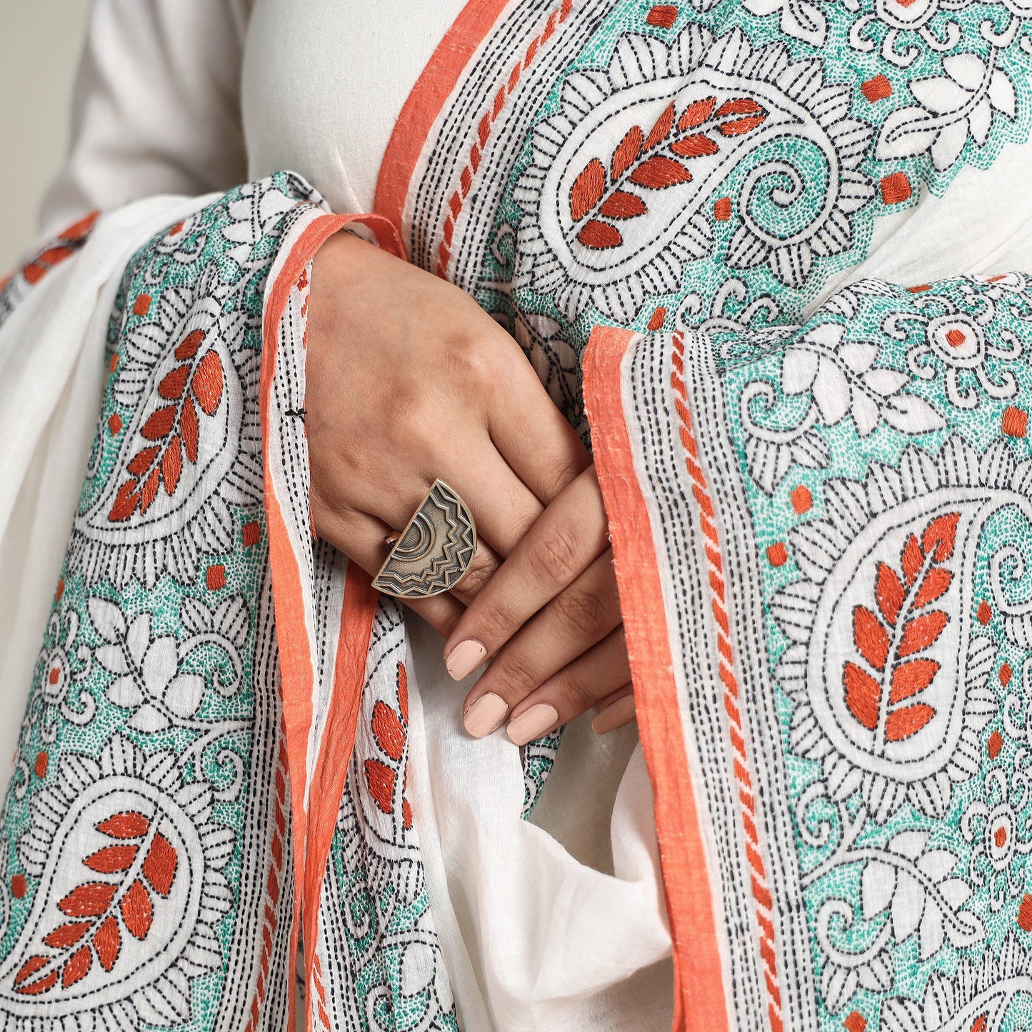 Kantha Embroidery Dupatta