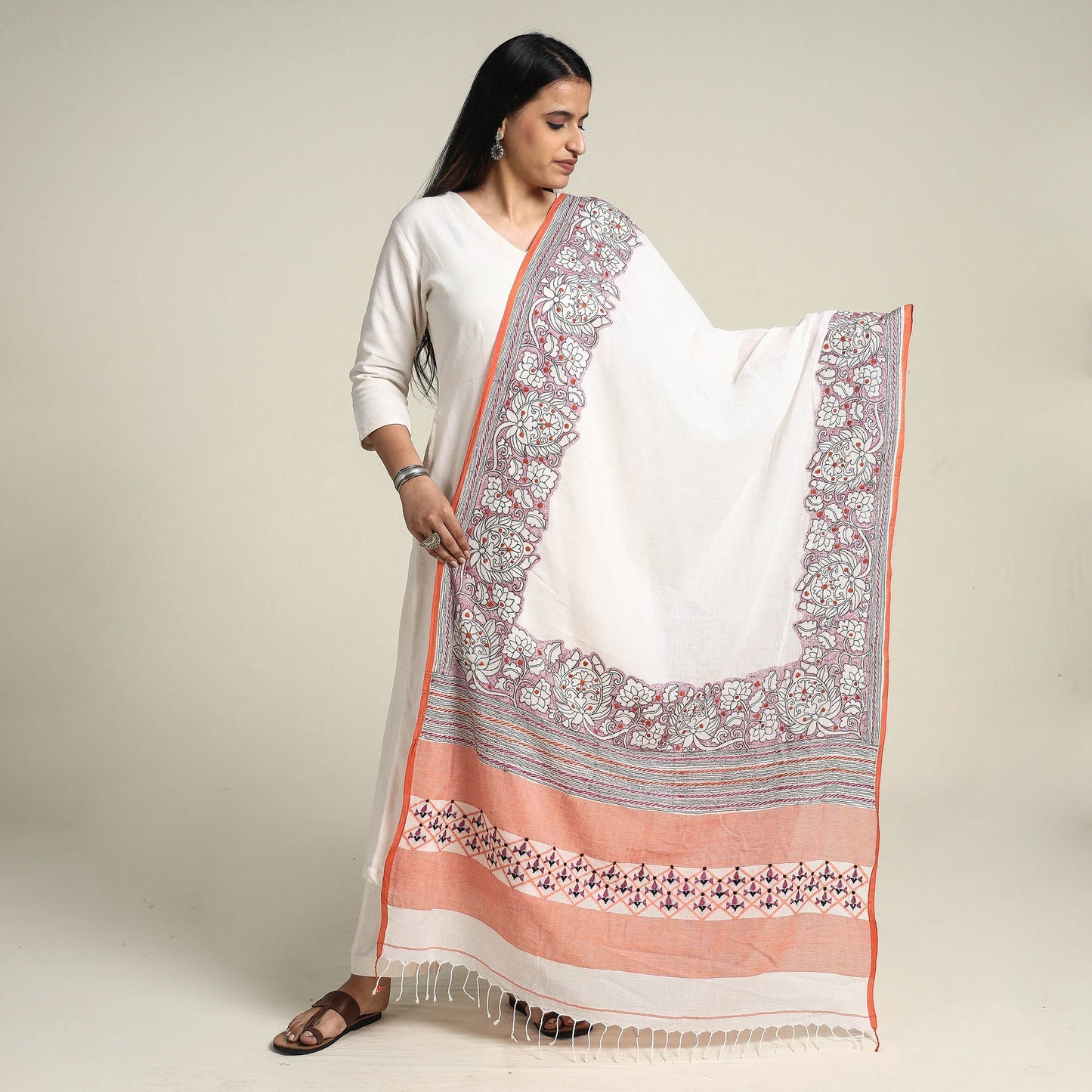 Kantha Embroidery Dupatta