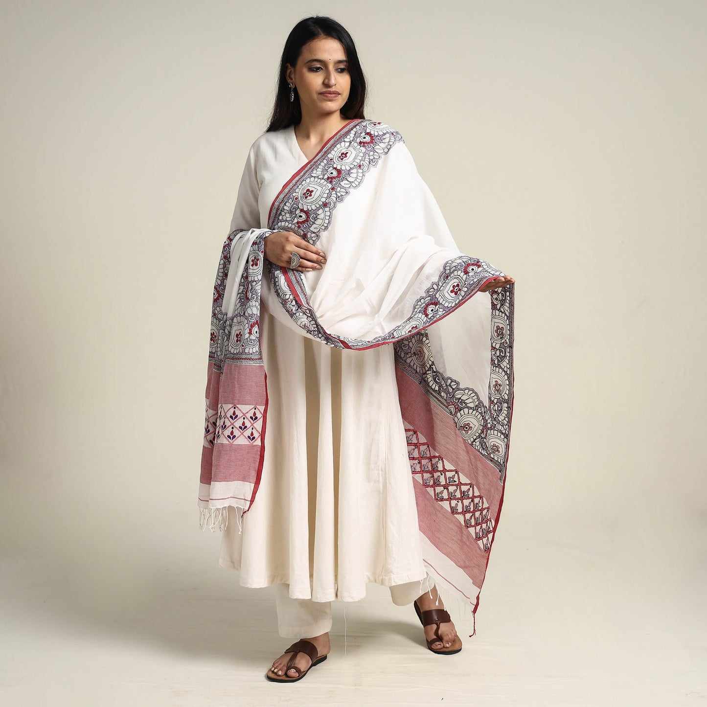 Kantha Embroidery Dupatta