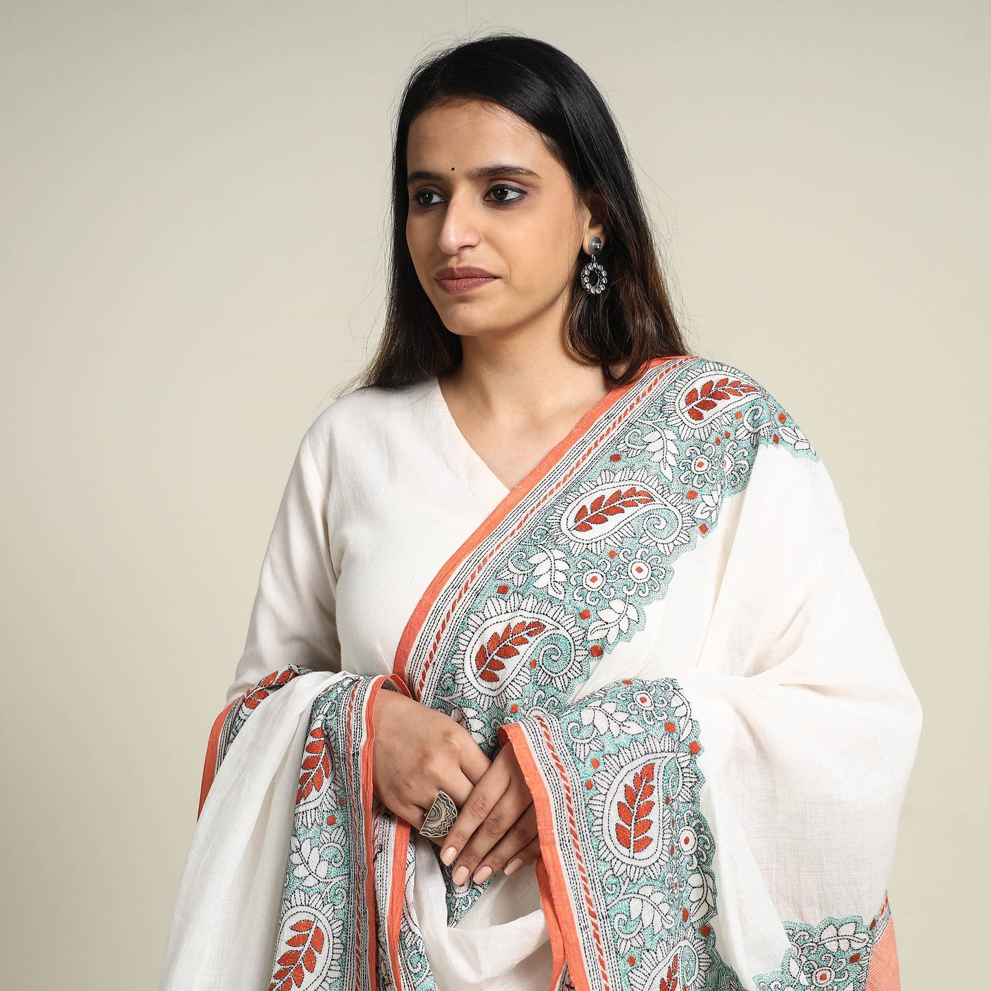Kantha Embroidery Dupatta