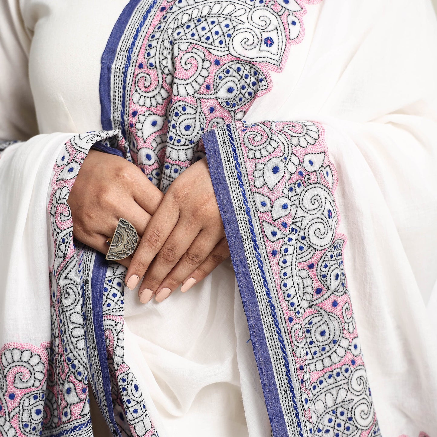 Kantha Embroidery Dupatta