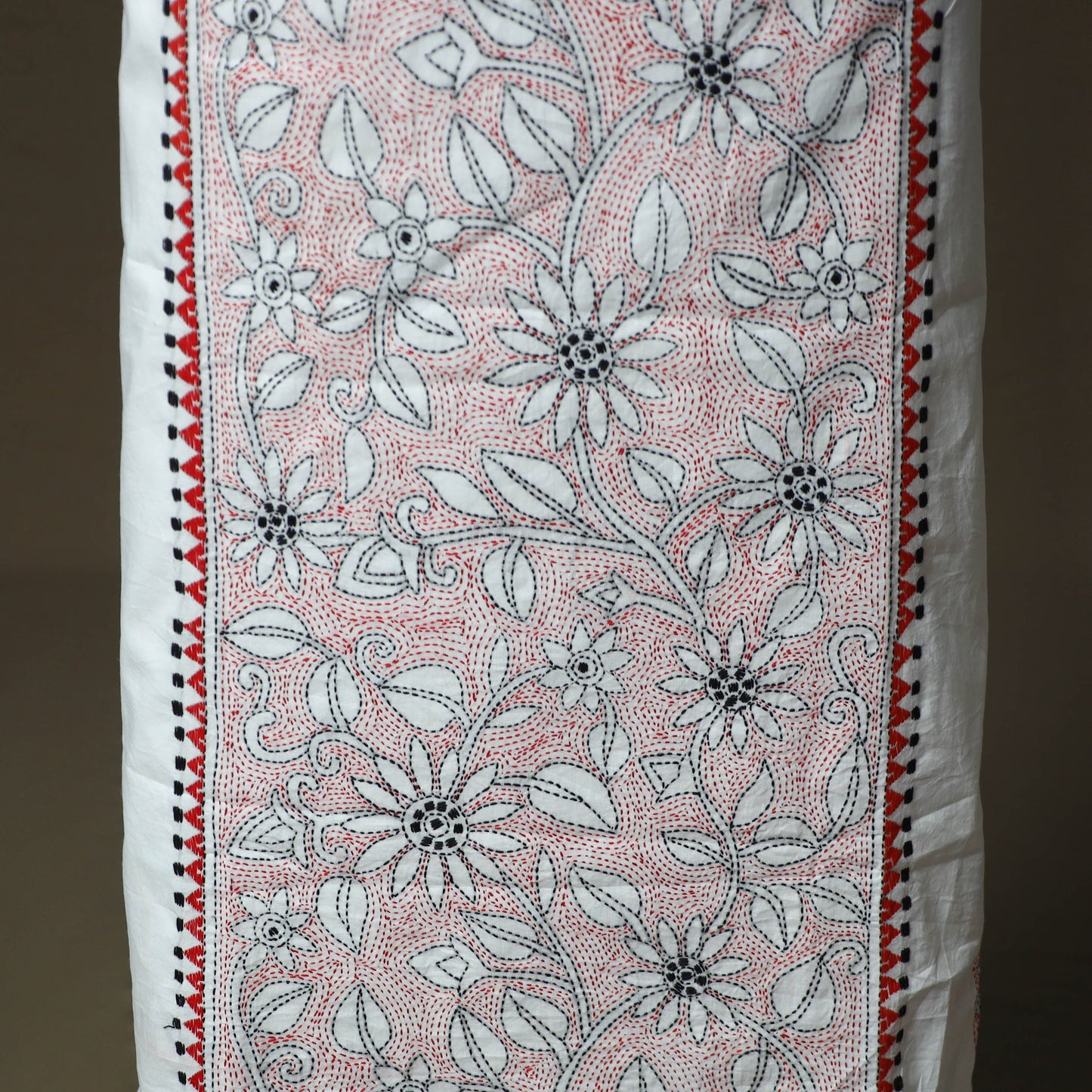 Bengal kantha hand embroidered cotton unstitched kurta
