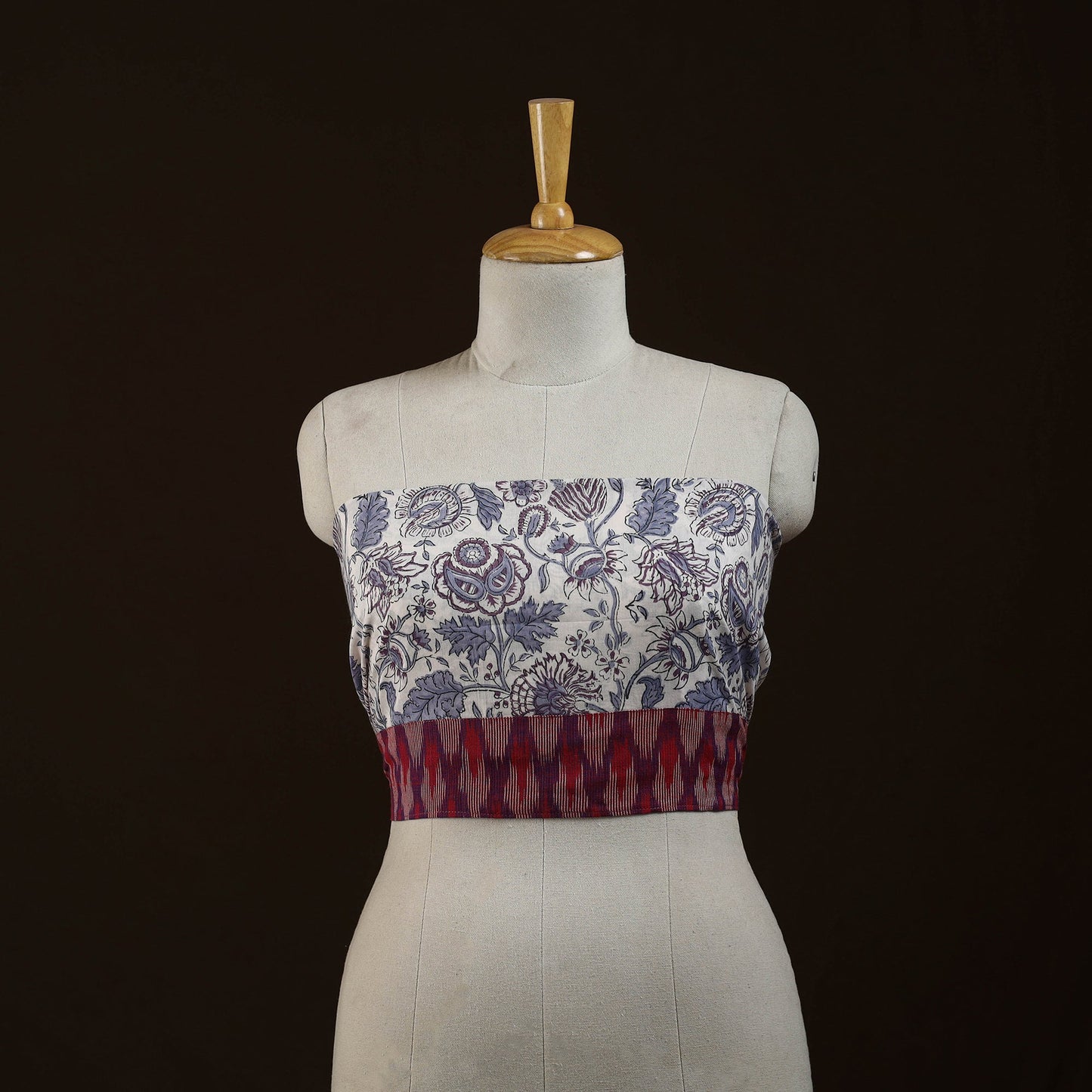Block print cotton sanganeri blouse piece 14 - handcrafted