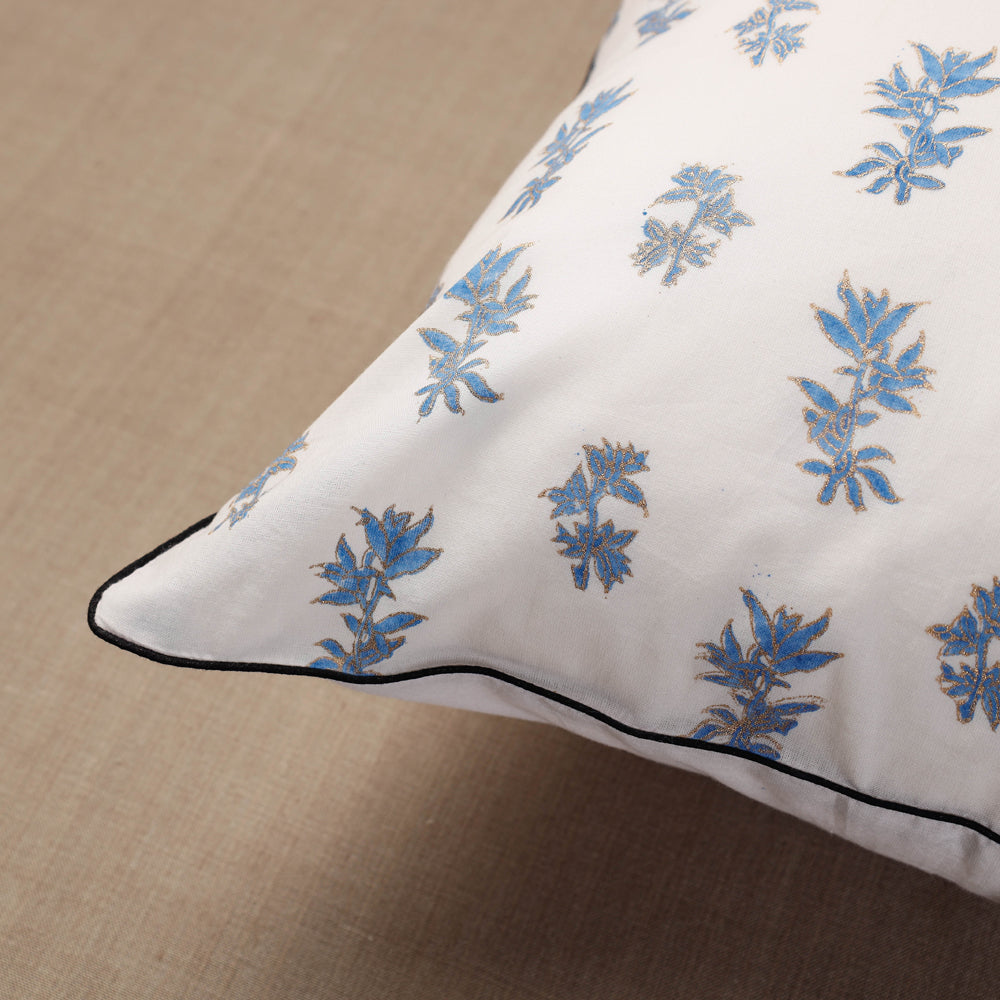 Buy Block Print Cotton Sanganeri Cushion Cover