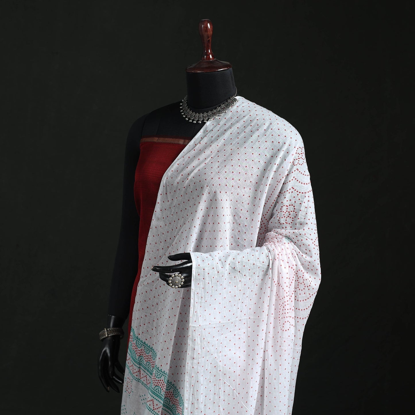 Cotton jaipur printed dupatta 104 - handcrafted