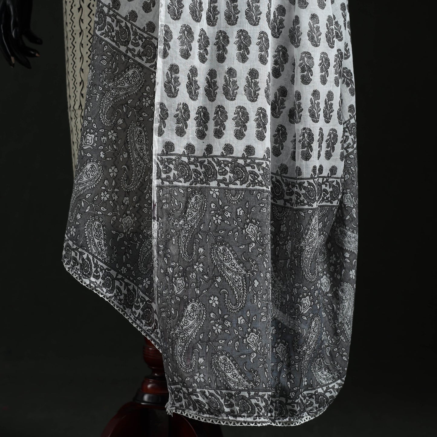 Cotton jaipur printed dupatta 38 - handcrafted