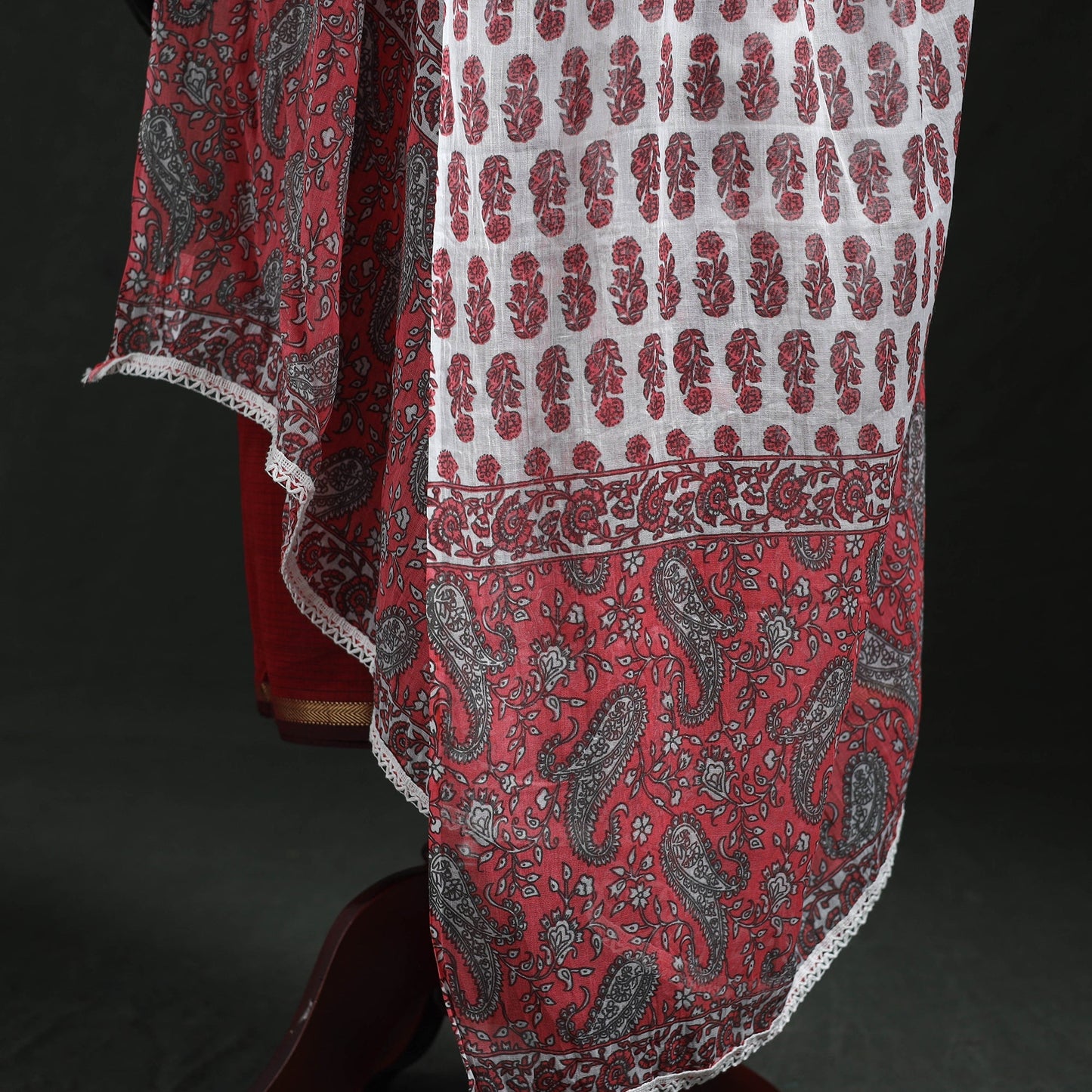 Cotton jaipur printed dupatta 98 - handcrafted
