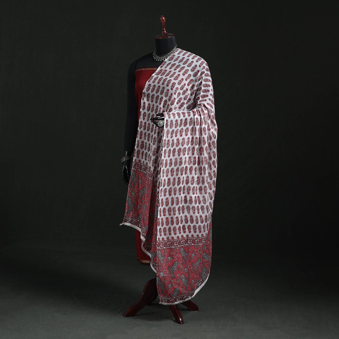 Cotton jaipur printed dupatta 98 - handcrafted