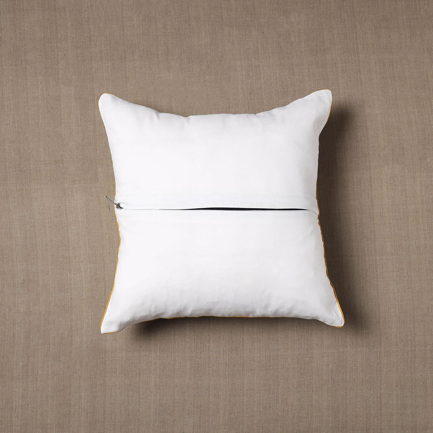 White - cotton sanganeri cushion cover (16 x 16 in)