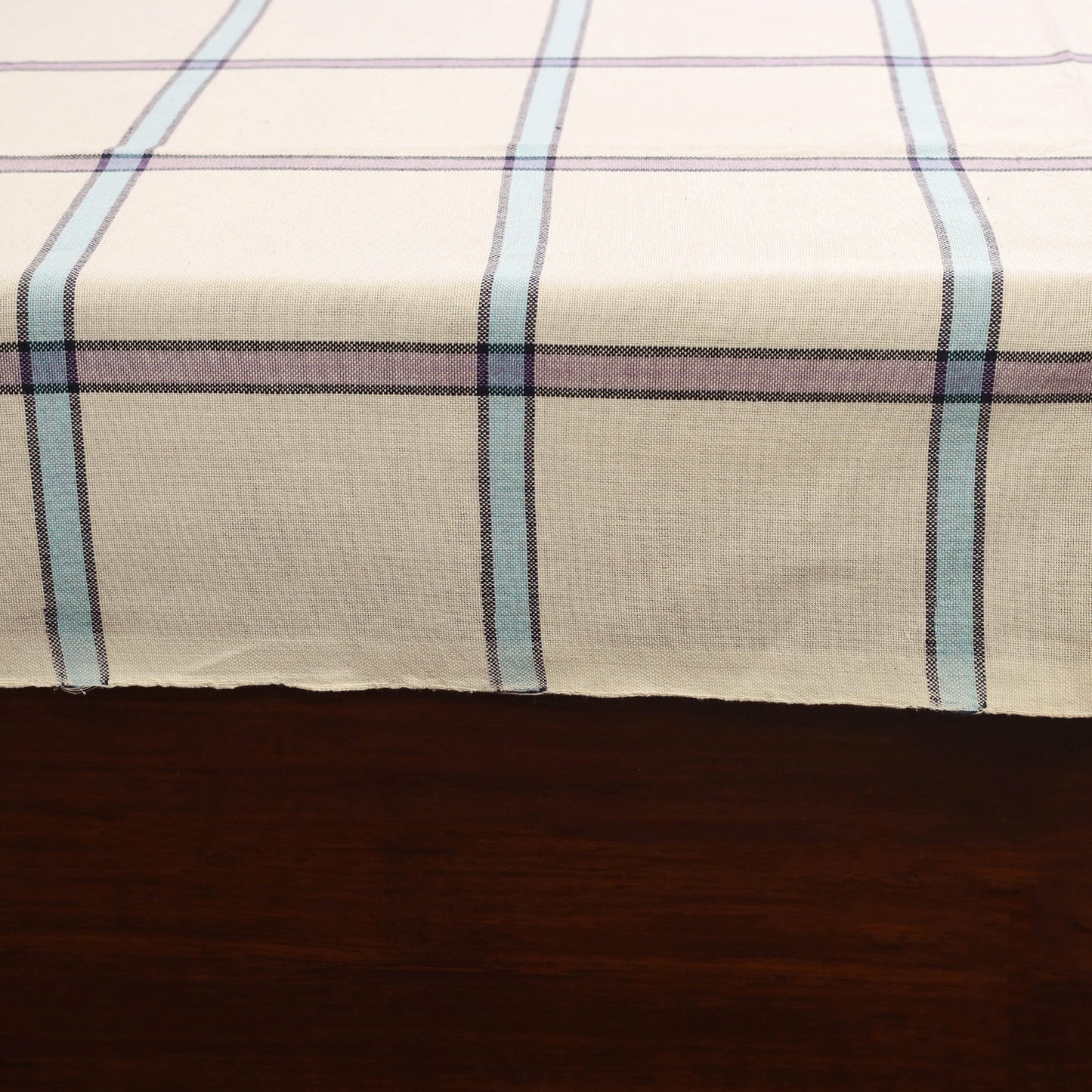 White - double handloom cotton bed sheet (108 x 90 in) 14