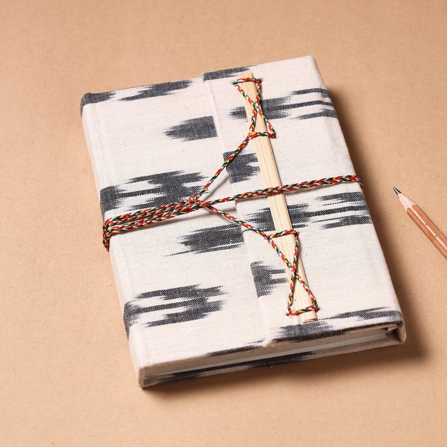 Fabric Cover Handmade Paper Notebook with Thread Lock