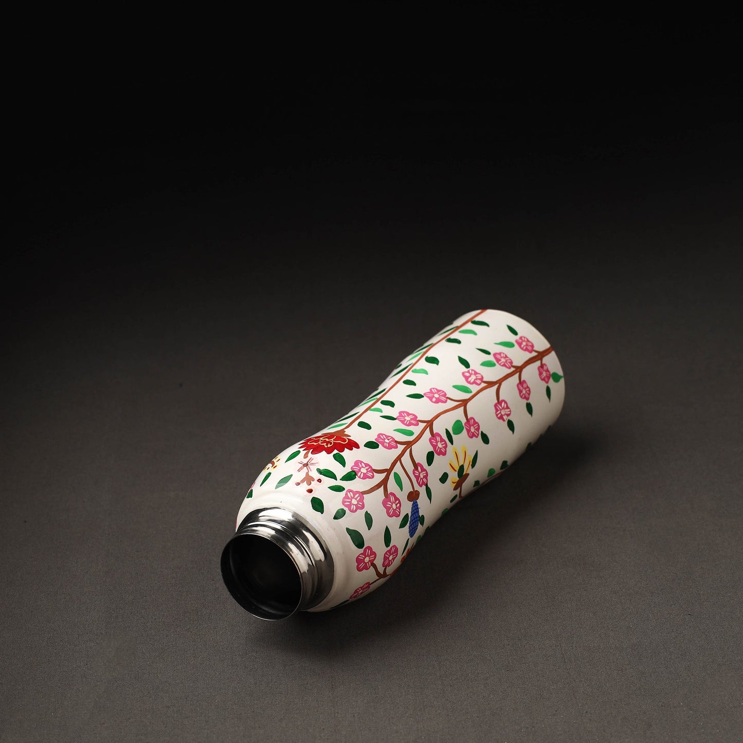 Floral Handpainted Enamelware Stainless Steel Water Bottle