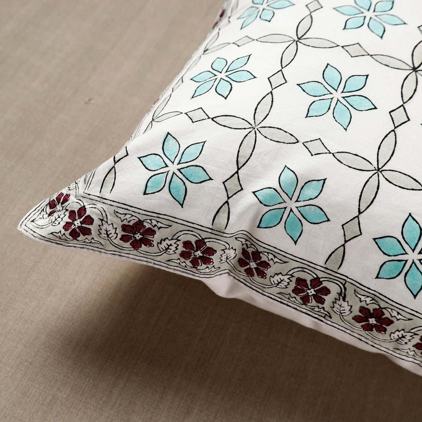 Block Printed Cushion Cover