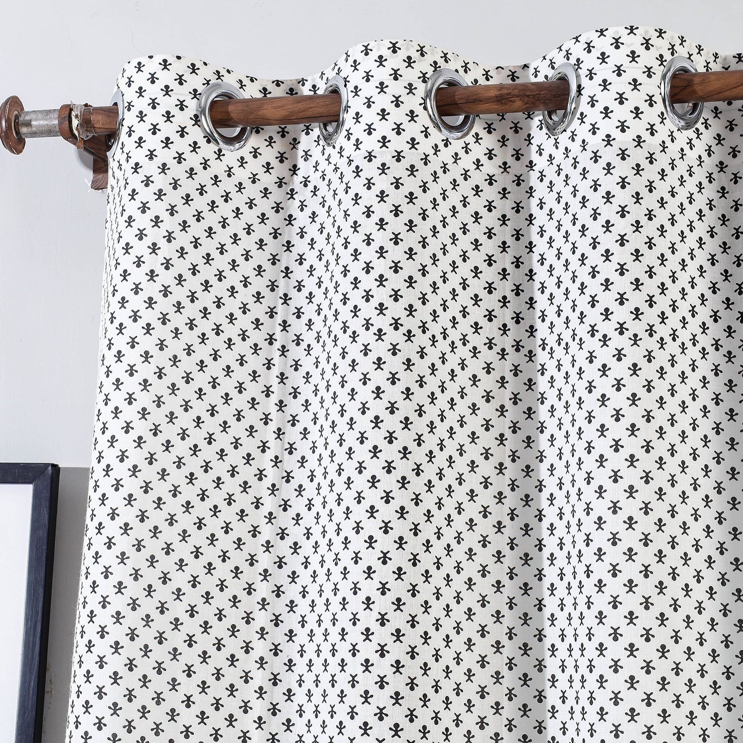 block printed door curtain