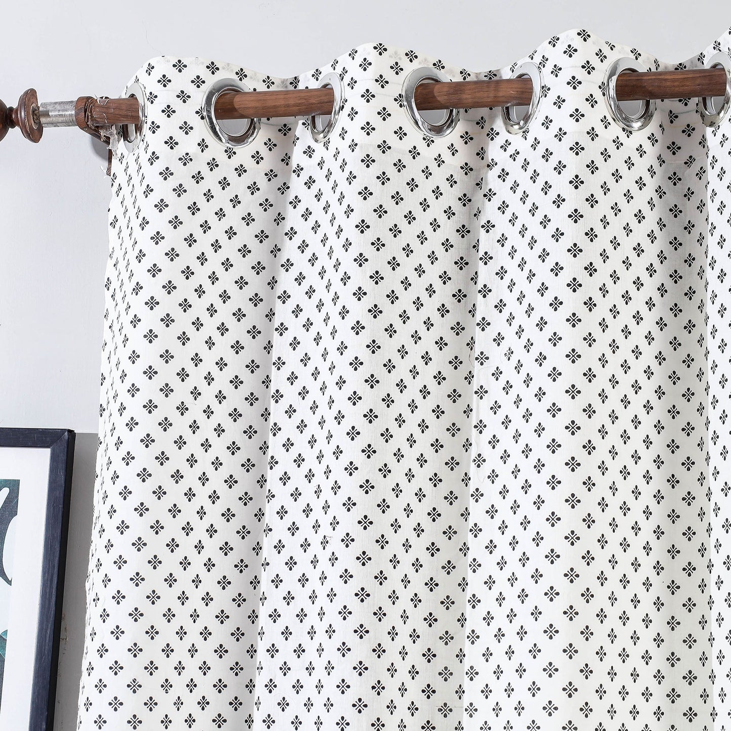 Hand Block Printed Cotton Door Curtain