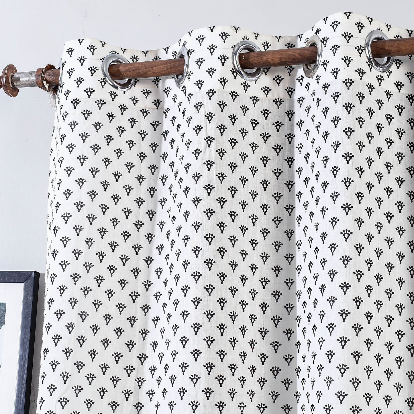 block printed door curtain