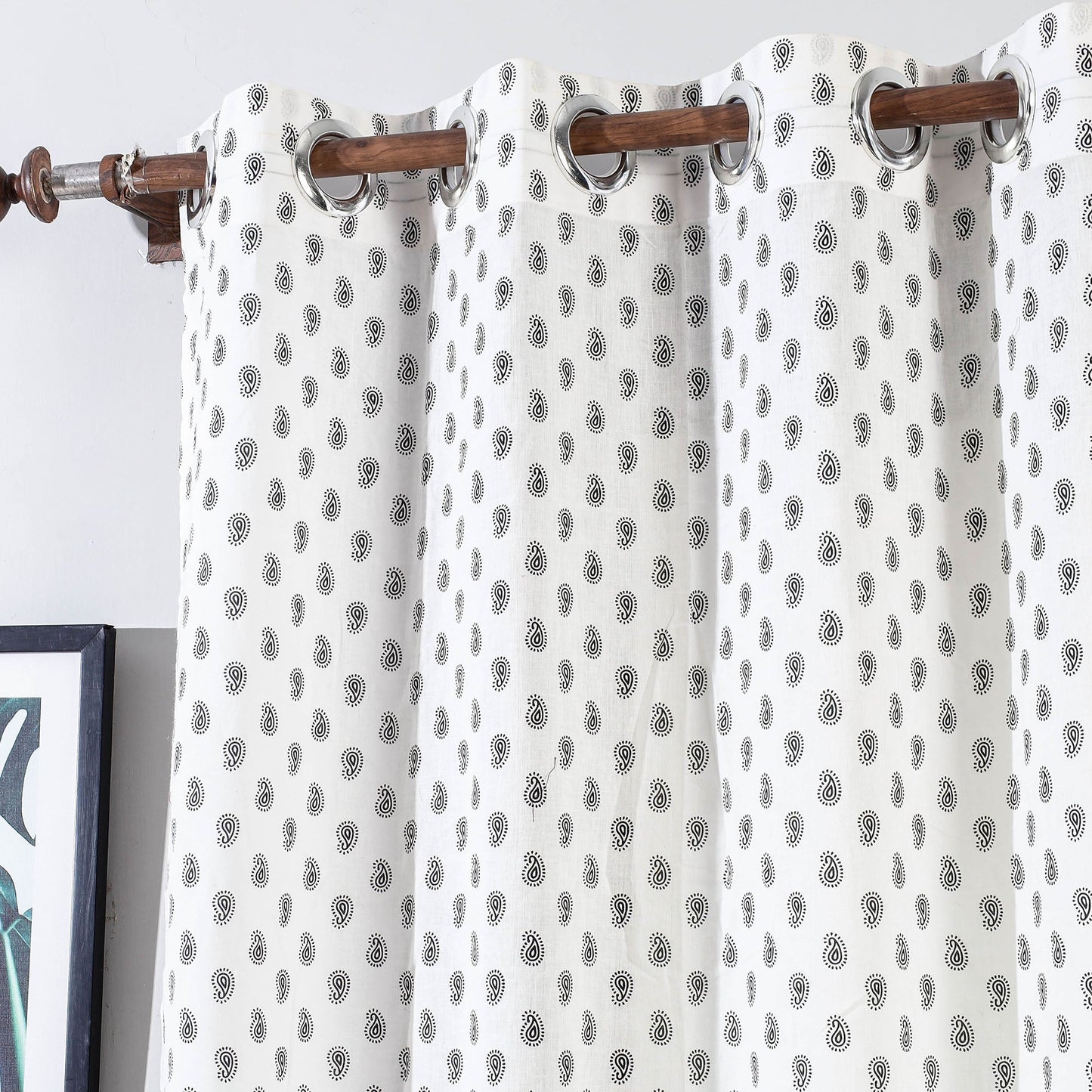 block printed door curtain