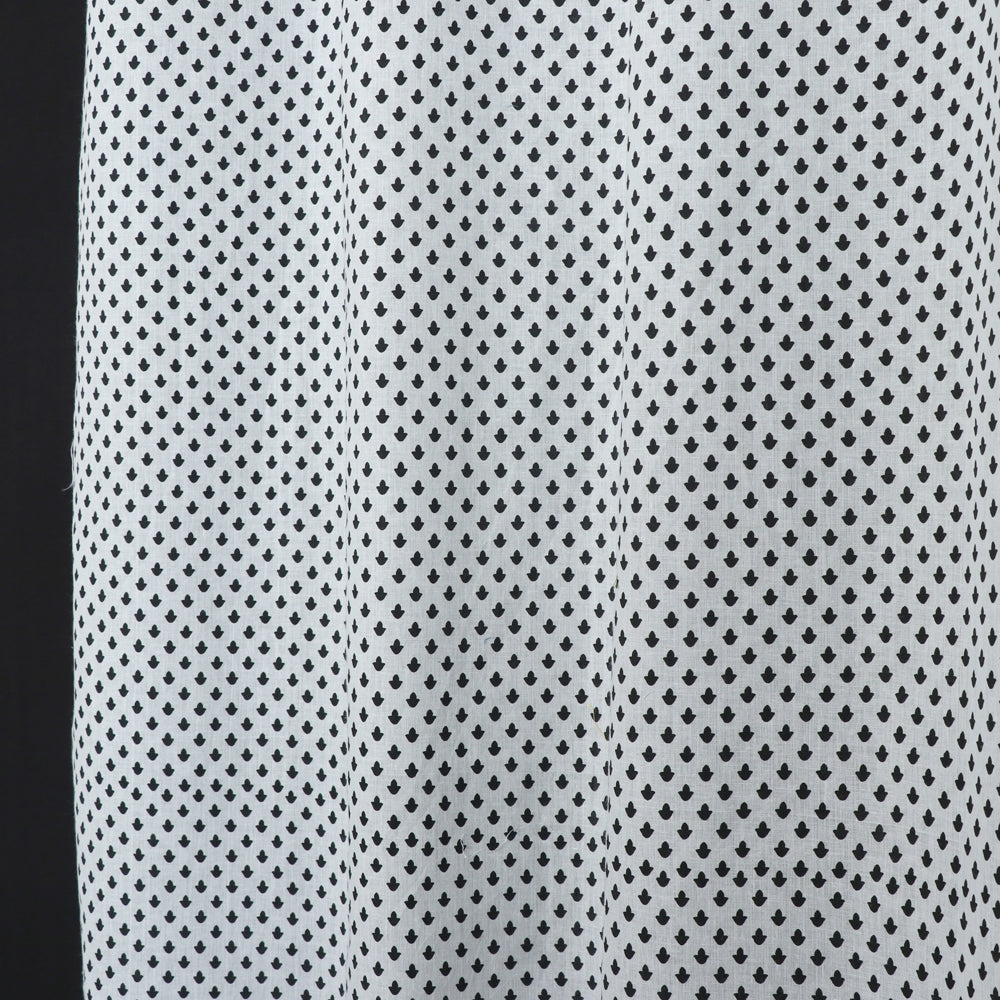 block printed window curtain