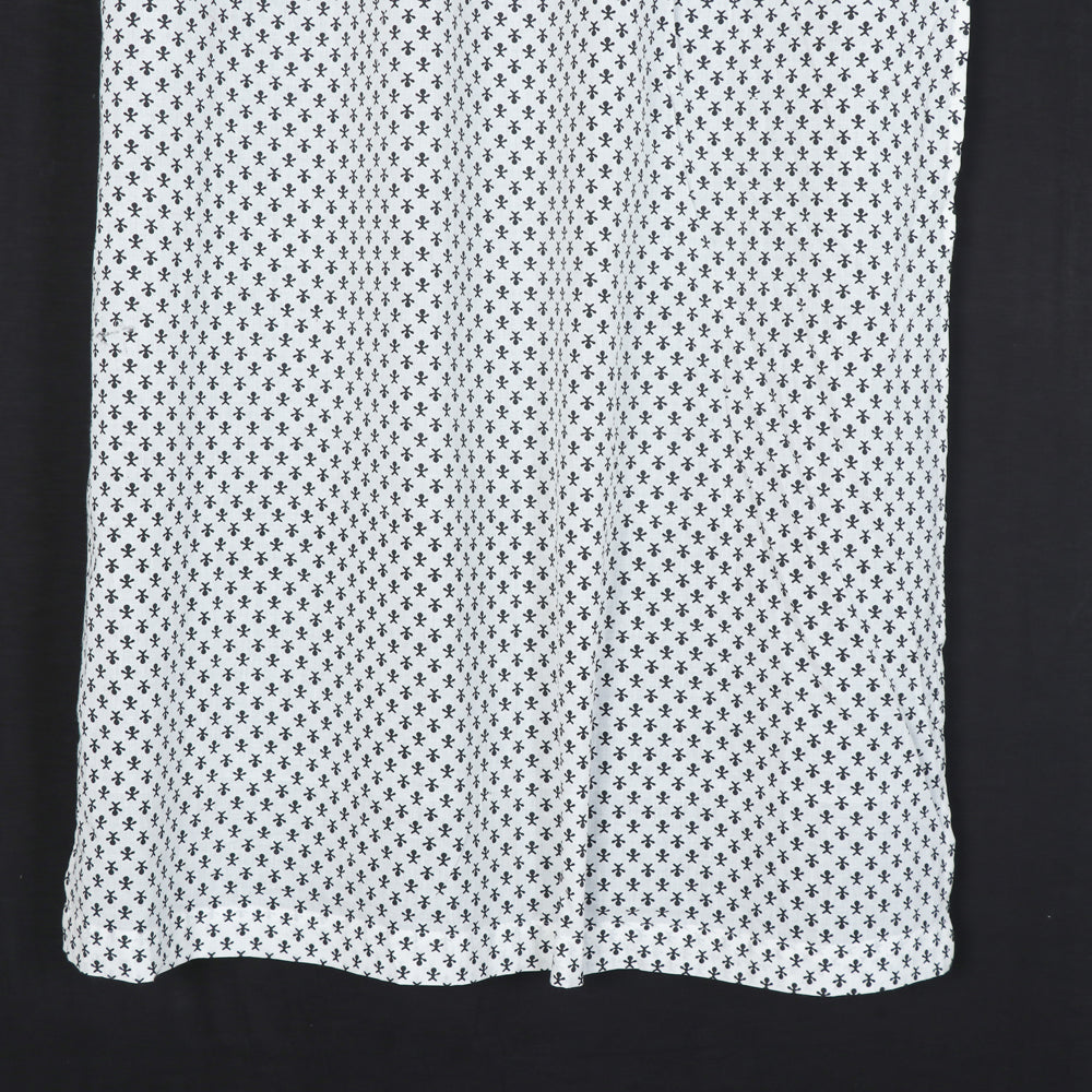 Hand Block Printed Cotton Window Curtain