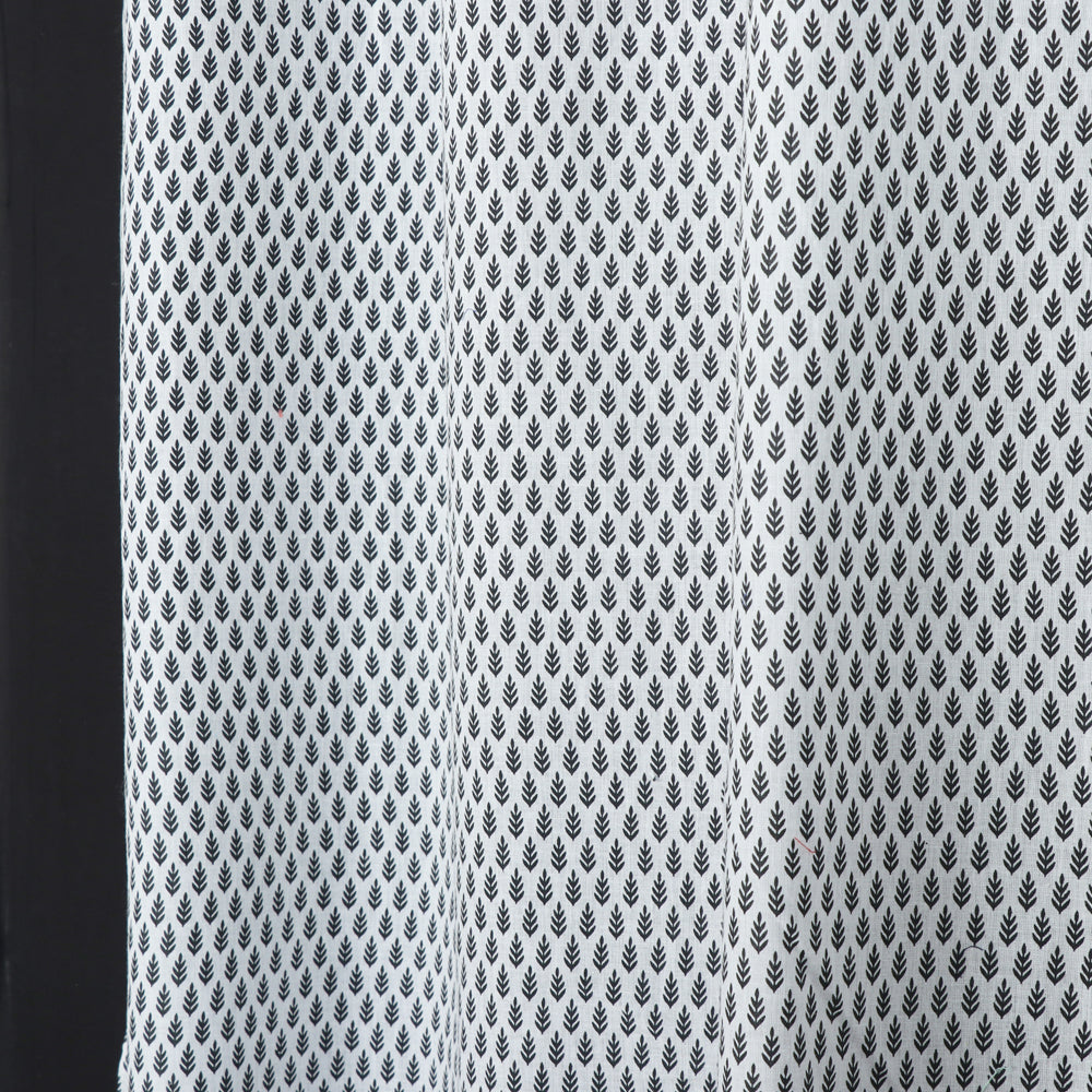 block printed window curtain