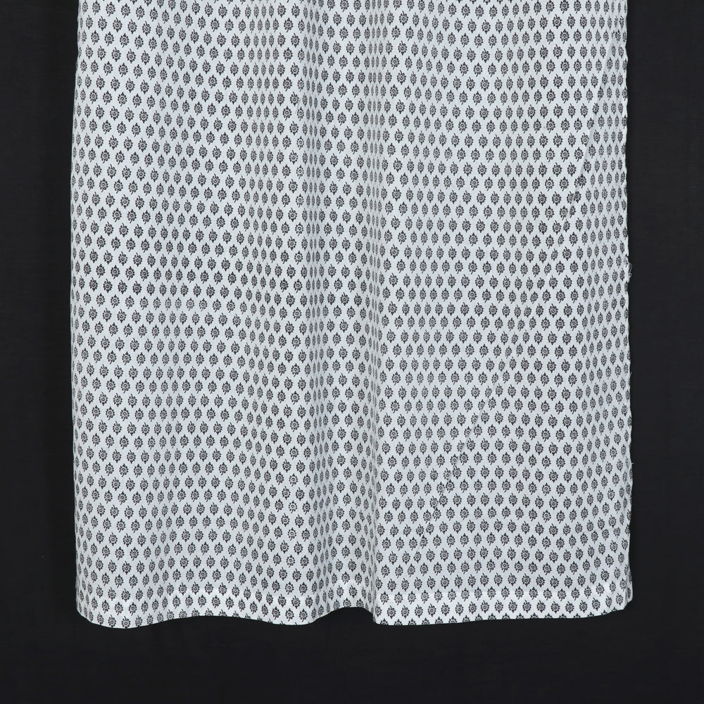 Hand Block Printed Cotton Window Curtain