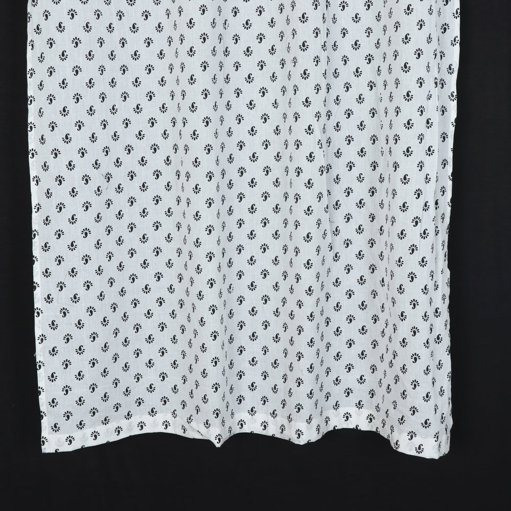 block printed window curtain