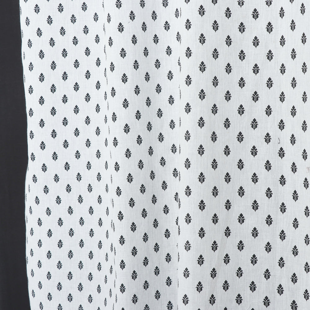 block printed window curtain