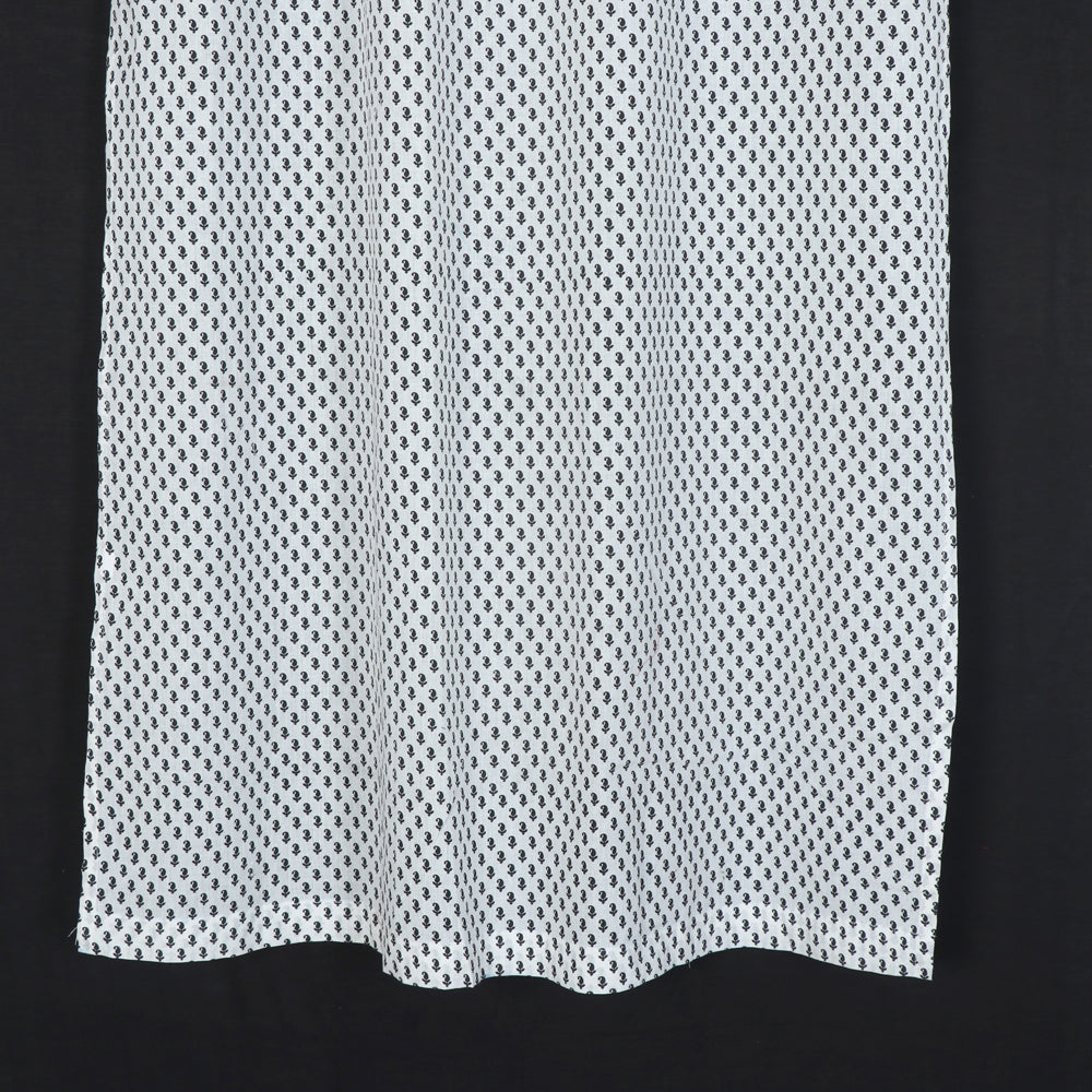 block printed window curtain