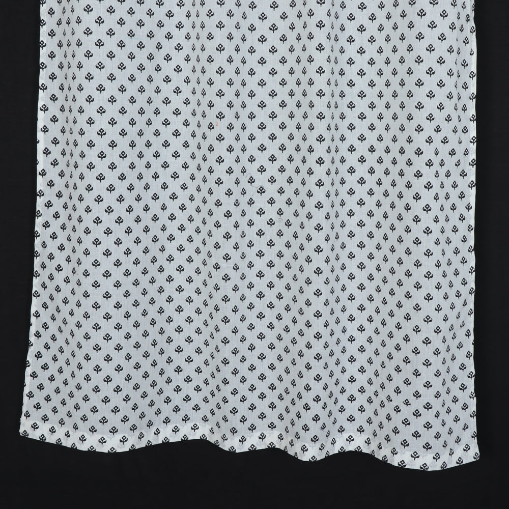 Hand Block Printed Cotton Window Curtain