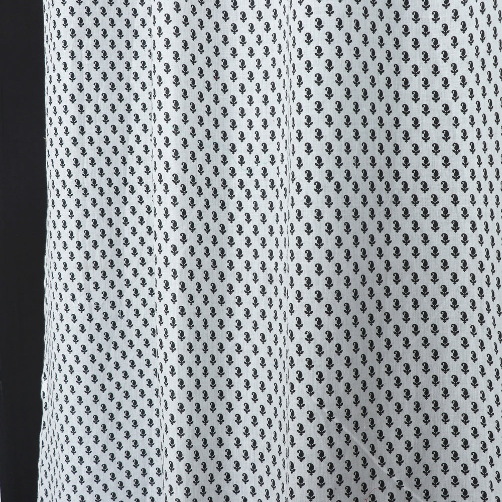 block printed window curtain