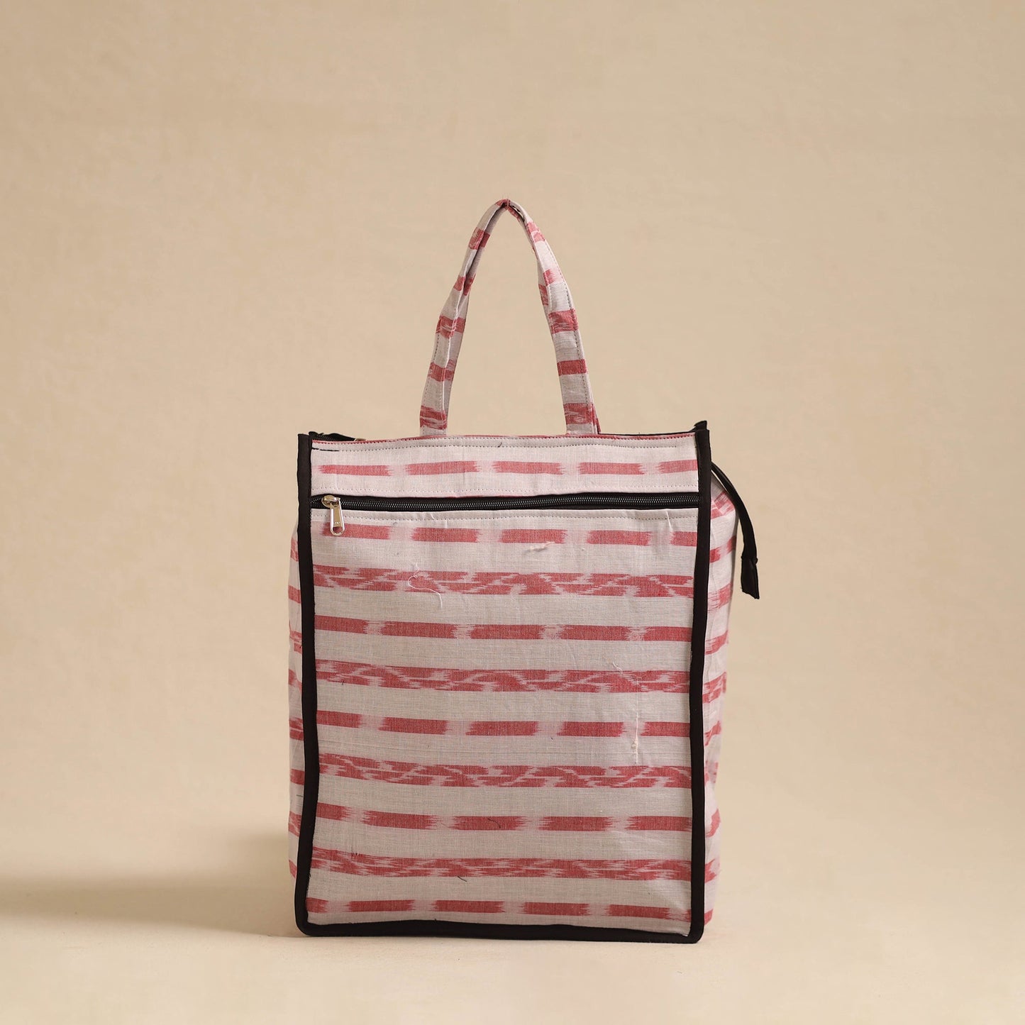 White Handcrafted Cotton Shopping Hand Bag