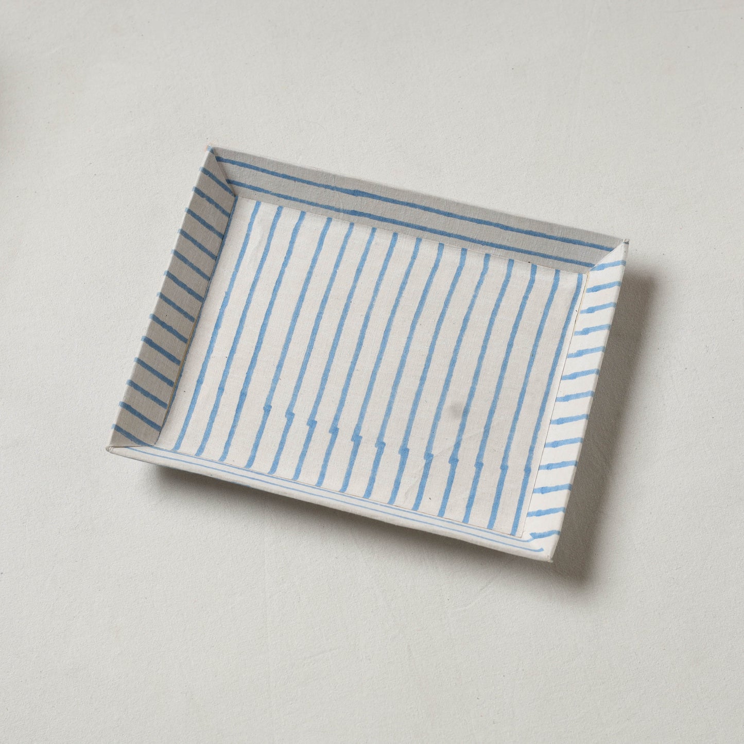 White - handcrafted fabric valet tray (9 x 7 in) 12